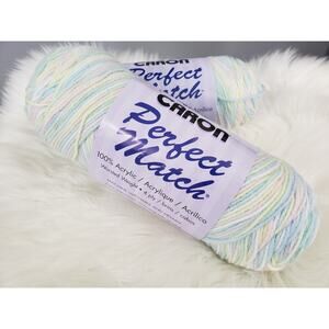 RARE LOT 2 Caron 29400909010‎ Jumbo Ombre Yarn, 12 oz, Baby Rainbow